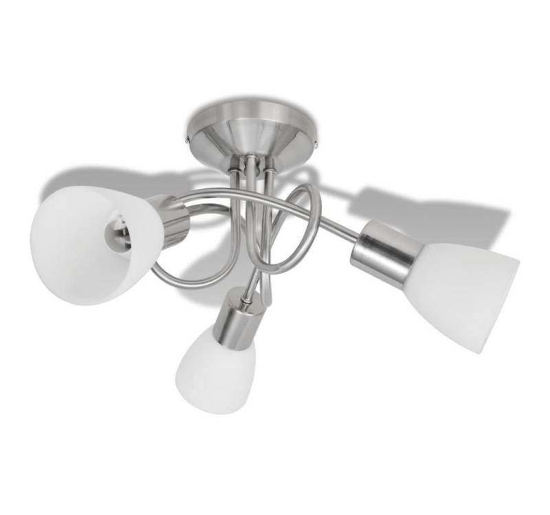 vidaXL Deckenleuchten Deckenlampe Lampe Leuchte Deckenleuchte mit Glas-Lampenschirmen für 3 von vidaXL
