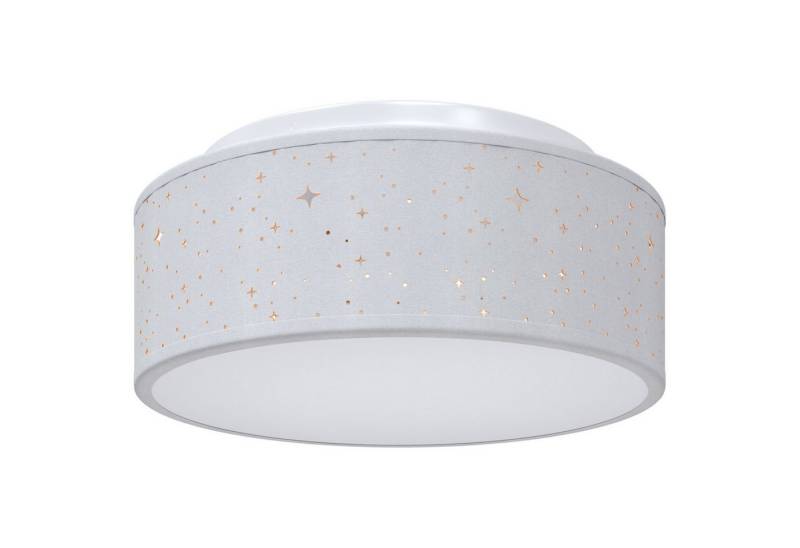vidaXL Deckenleuchten Deckenleuchte mit sternenförmigem Lampenschirm Grau Ø 30 cm Stoff E27 von vidaXL