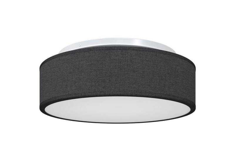 vidaXL Deckenleuchten Deckenlichter Flush Mount Schwarz Ø 38 cm Stoff E27 von vidaXL