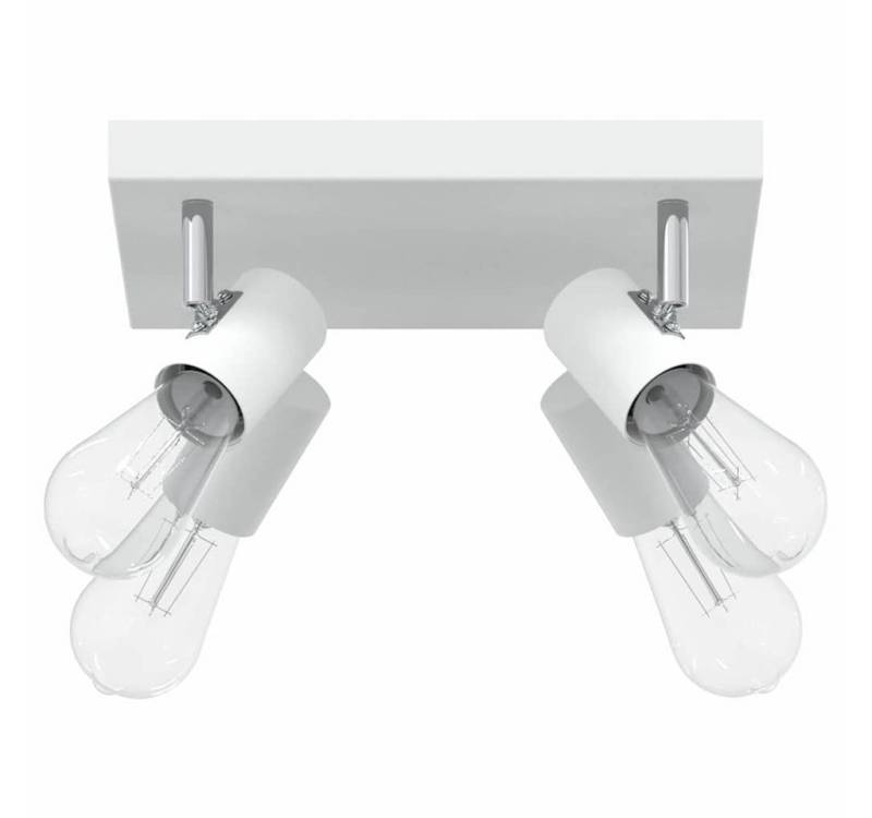 vidaXL Deckenleuchten Deckenstrahler 4-Weg verstellbar Weiß E27 von vidaXL