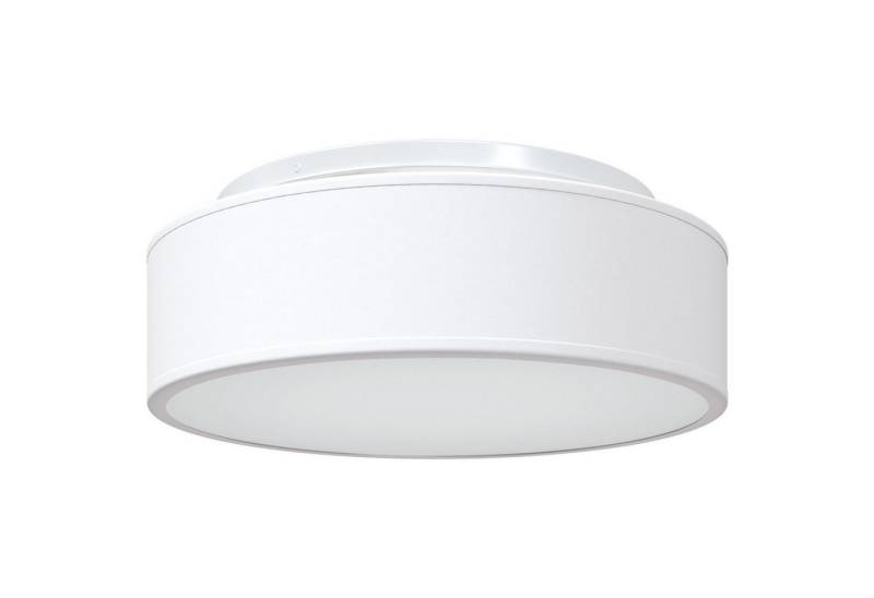 vidaXL Deckenleuchten Flush-Mount-Deckenleuchten Weiß Ø 38 cm Stoff E27 von vidaXL