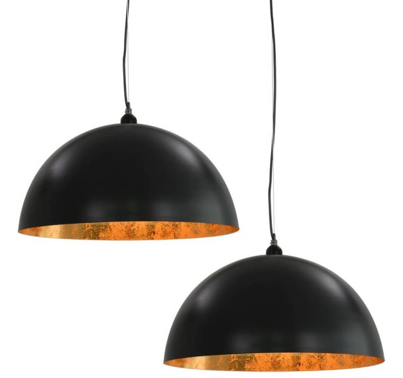vidaXL Deckenleuchten Pendelleuchte Deckenlampe Deckenleuchte Hängelampe 2 Stk Schwarz und G von vidaXL