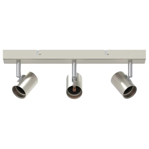vidaXL Deckenstrahler 3-Wege Verstellbare Gebürstetes Nickel E27 von vidaXL