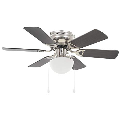 vidaXL Deckenventilator Beleuchtung 82cm Dunkelbraun Ventilator Lampe Leuchte von vidaXL