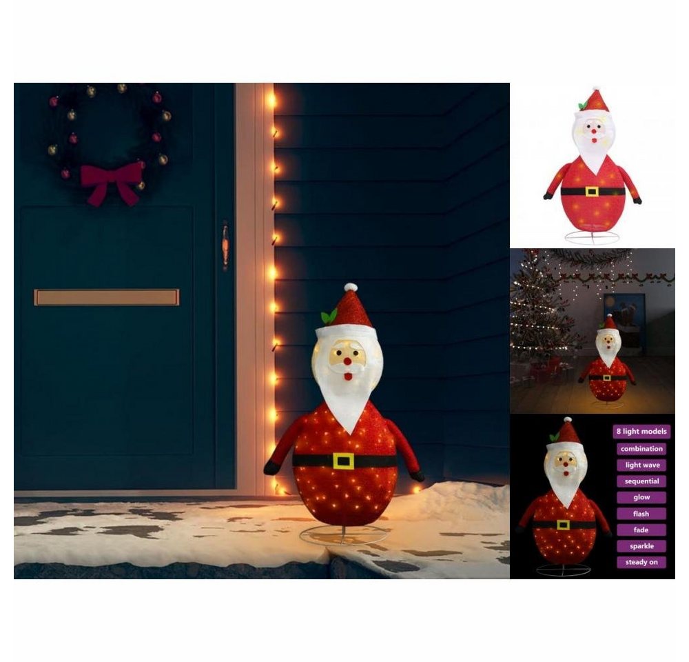 vidaXL Dekolicht Weihnachtsmann-Figur LED Luxus Stoff 90 cm von vidaXL