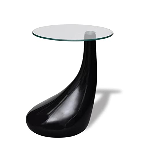 vidaXL Design Couchtisch schwarz Beistelltisch Glas Tisch Glastisch von vidaXL