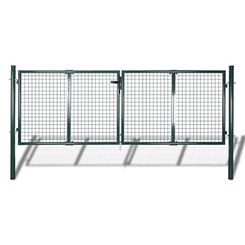 vidaXL Gartentor für Maschendrahtzaun Gartentür Doppelflügeltor 289x75/306x125cm vidaXL Gartentor für Maschendrahtzaun Gartentür Doppelflügeltor 289x75/306x125cm von vidaXL