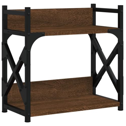 vidaXL Druckerständer, Druckerregal mit 2 Ablagen, Druckertisch Ständer mit verstellbaren Beinen, Schreibtischaufsatz Druckerhalter, Braun Eichen-Optik Holzwerkstoff vidaXL Druckerständer, Druckerregal mit 2 Ablagen, Druckertisch Ständer mit verstellbaren Beinen, Schreibtischaufsatz Druckerhalter, Braun Eichen-Optik Holzwerkstoff von vidaXL
