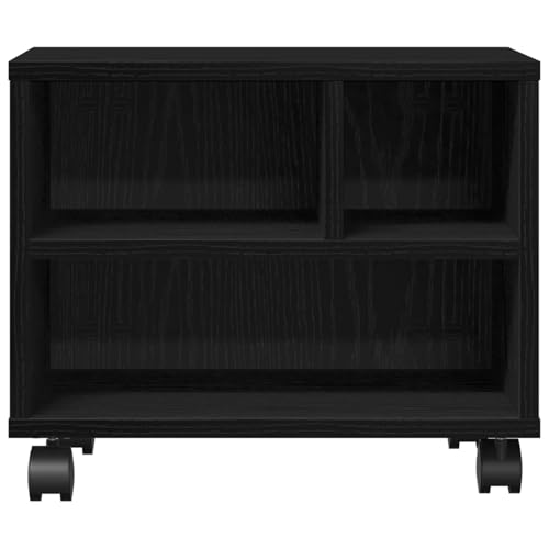 vidaXL Druckerständer mit Rädern schwarzes Eichenholz 41x32x34.5 cm vidaXL Druckerständer mit Rädern schwarzes Eichenholz 41x32x34.5 cm von vidaXL