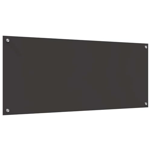 vidaXL Dunkelgraue Küchenrückwand 120 x 50 cm aus gehärtetem Glas, hitzebeständig, Matte Oberfläche, Innentafel, rechteckig, modernes Design, minimalistischer Stil für Dein Zuhause von vidaXL