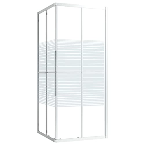 vidaXL Duschkabine Eckeinstieg Duschabtrennung Duschwand Dusche Bad Badezimmer Duschtür ESG 80x80x180cm Aluminiumprofil Transparent Weiß von vidaXL