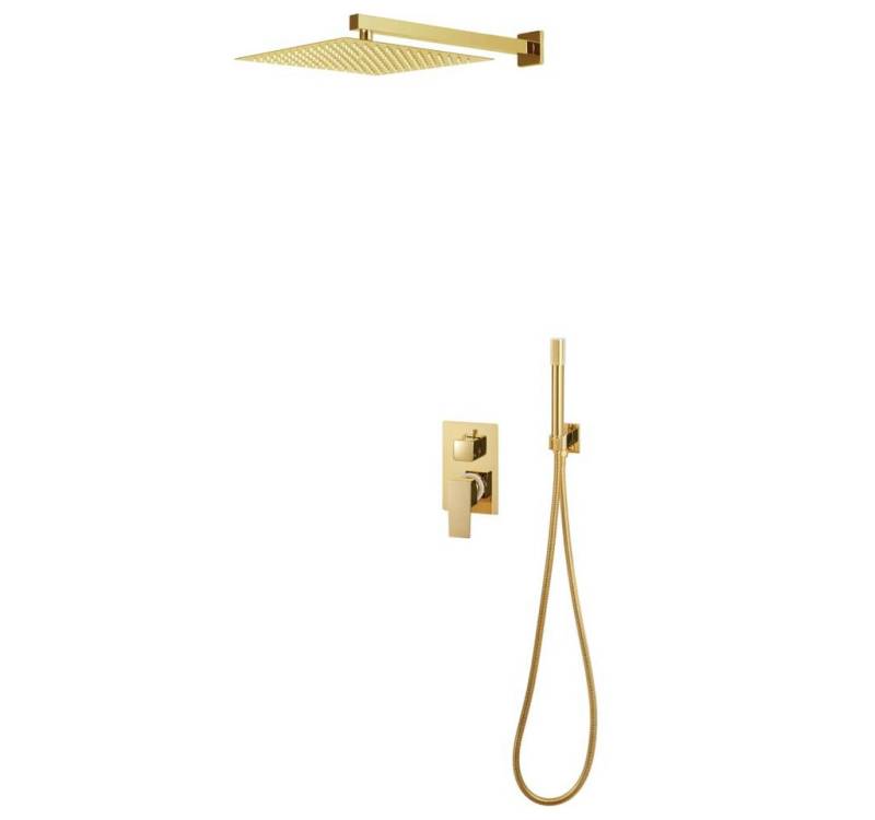 vidaXL Duschsystem Duschsystem Edelstahl 201 Golden, Höhe 2.5 cm von vidaXL