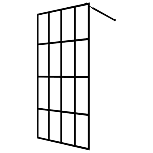 vidaXL Duschwand für Walk-in Dusche Duschabtrennung Hartglas Duschkabine Duschtrennwand für Begehbare Duschen Klares Sicherheitsglas 80x195cm von vidaXL