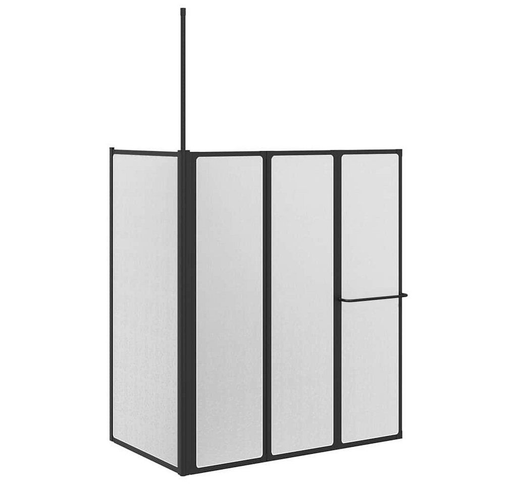 vidaXL Duschwand Duschwand Sonstiges Schwarz 120 x 70 x 137 cm Aluminium, (1 tlg) von vidaXL