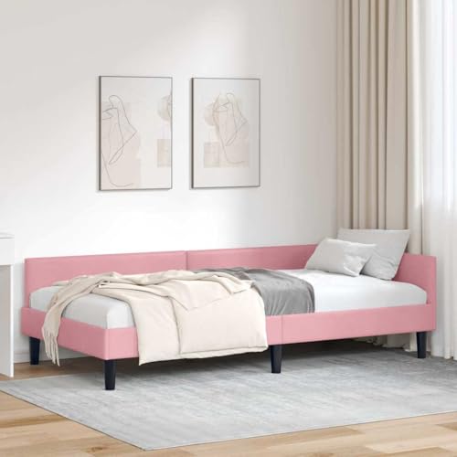 vidaXL Eckbett Schlafzimmermöbel Gestell Schlafstruktur Modern verstellbares Kopfteil Minimalistisch zeitgenössisch Soft-Touch aus Holzwerkstoff vidaXL Eckbett Schlafzimmermöbel Gestell Schlafstruktur Modern verstellbares Kopfteil Minimalistisch zeitgenössisch Soft-Touch aus Holzwerkstoff von vidaXL