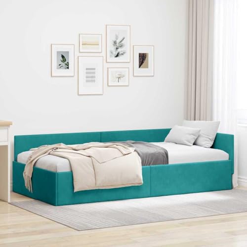 vidaXL Eckbettgestell – modernes Schlafzimmer Set für mehr Ergonomie und minimale Lösungen. Ideal für nächtlichen Komfort mit seinem praktischen Kopfteil. von vidaXL