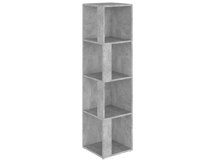 vidaXL Eckregal Eckregal Betongrau 33x33x132 cm Spanplatte, grau von vidaXL