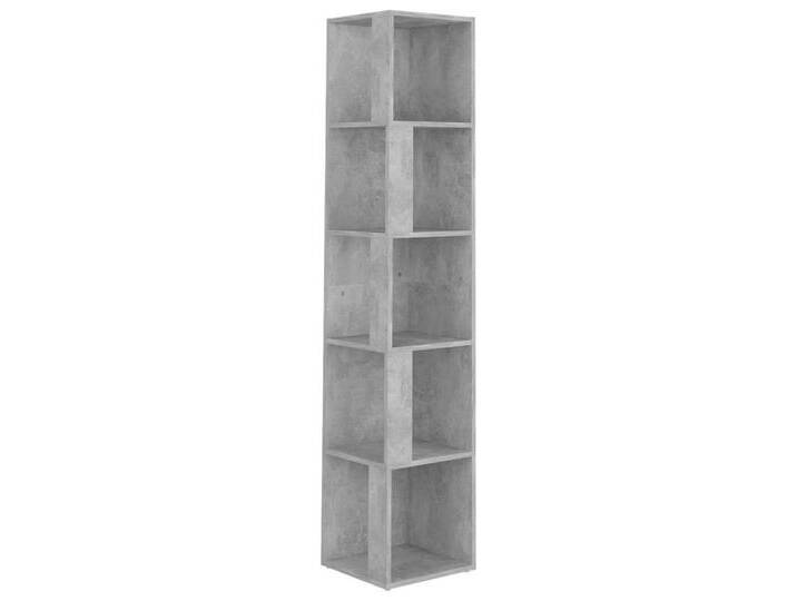 vidaXL Eckregal Eckregal Betongrau 33x33x164,5 cm Spanplatte, grau von vidaXL
