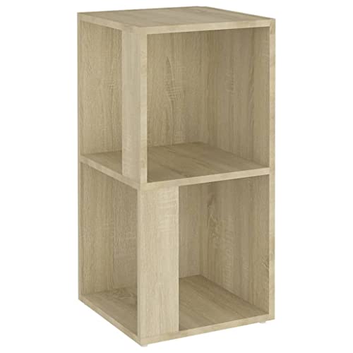 vidaXL Eckregal Standregal Bücherregal Wandregal Regal Eckschrank Dekoregal Beistelltisch Couchtisch Wohnzimmer Sonoma-Eiche 33x33x67cm Holzwerkstoff von vidaXL