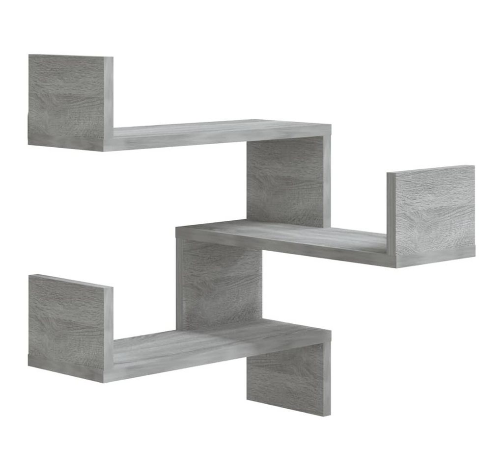 vidaXL Eckregal Wand-Eckregal Grau Sonoma 40x40x50 cm Spanplatte von vidaXL