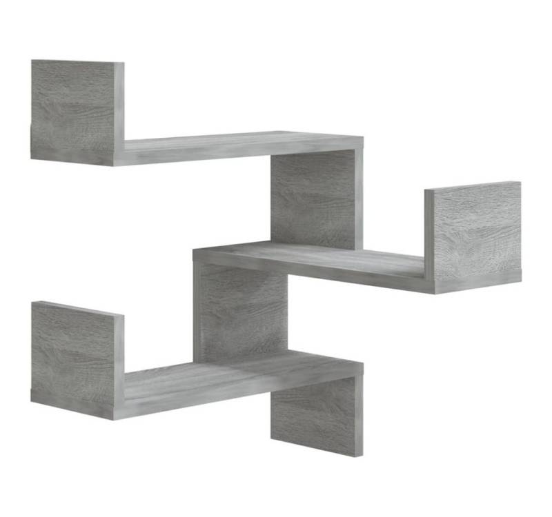 vidaXL Eckregal Wand-Eckregal Grau Sonoma 40x40x50 cm Spanplatte von vidaXL