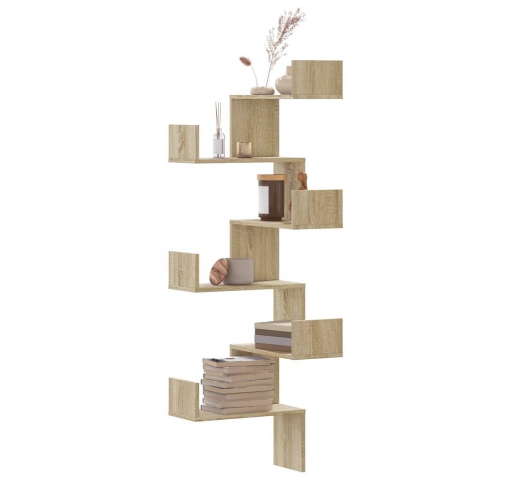 vidaXL Eckregal Wand-Eckregal Sonoma Eiche 45x45x147 cm Spanplatte vidaXL Eckregal Wand-Eckregal Sonoma Eiche 45x45x147 cm Spanplatte von vidaXL