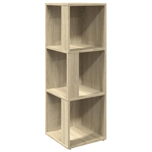 vidaXL Eckregal mit 3 Fächern Standregal Bücherregal Wandregal Regal Eckschrank Deko Wohnzimmer Schlafzimmer Büro Sonoma-Eiche 33x33x100cm Holzwerkstoff vidaXL Eckregal mit 3 Fächern Standregal Bücherregal Wandregal Regal Eckschrank Deko Wohnzimmer Schlafzimmer Büro Sonoma-Eiche 33x33x100cm Holzwerkstoff von vidaXL