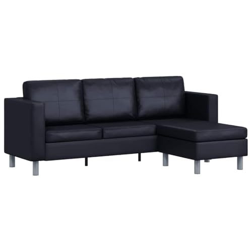 vidaXL Ecksofa 3er L-Form Kunstleder Loungesofa Eckcouch Couch Wohnlandschaft von vidaXL