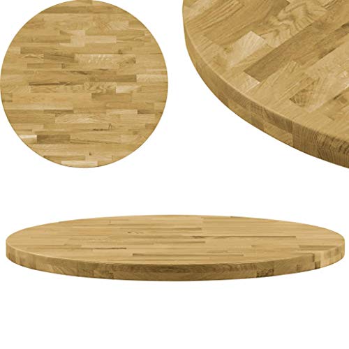vidaXL Eichenholz Tischplatte 44mm 400mm Holz Platte für Couchtisch Esstisch von vidaXL