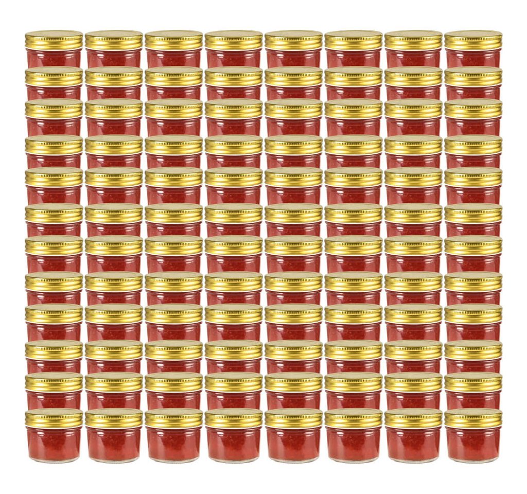 vidaXL Einmachglas Marmeladengläser mit goldenem Deckel 96 Stk. 110 ml von vidaXL