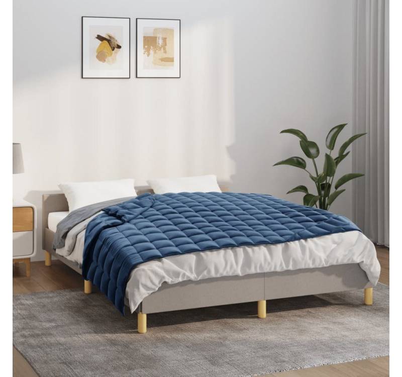 vidaXL Einziehdecke Gewichtsdecke Blau 137x200 cm 10 kg Stoff Bettdecke von vidaXL