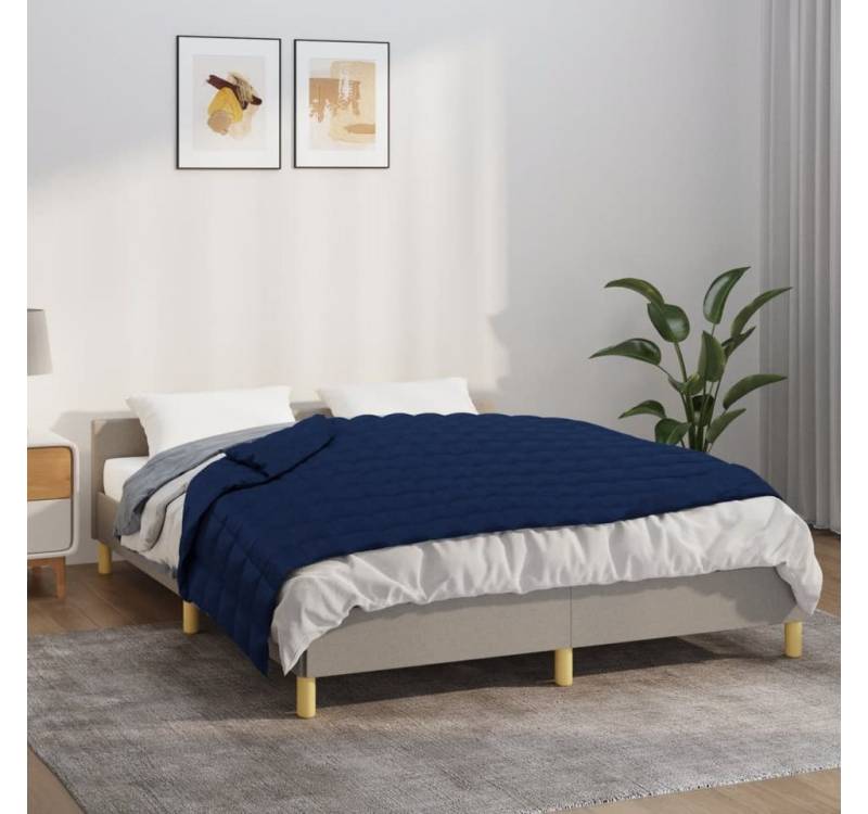 vidaXL Einziehdecke Gewichtsdecke Blau 140x200 cm 6 kg Stoff Bettdecke von vidaXL