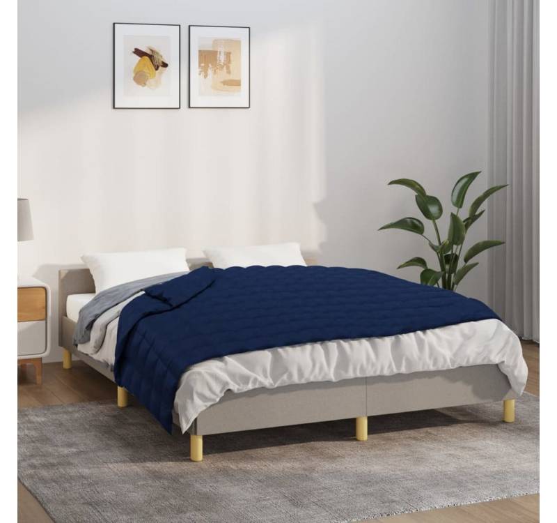 vidaXL Einziehdecke Gewichtsdecke Blau 150x200 cm 11 kg Stoff Therapie Bettdecke Einschlaf von vidaXL