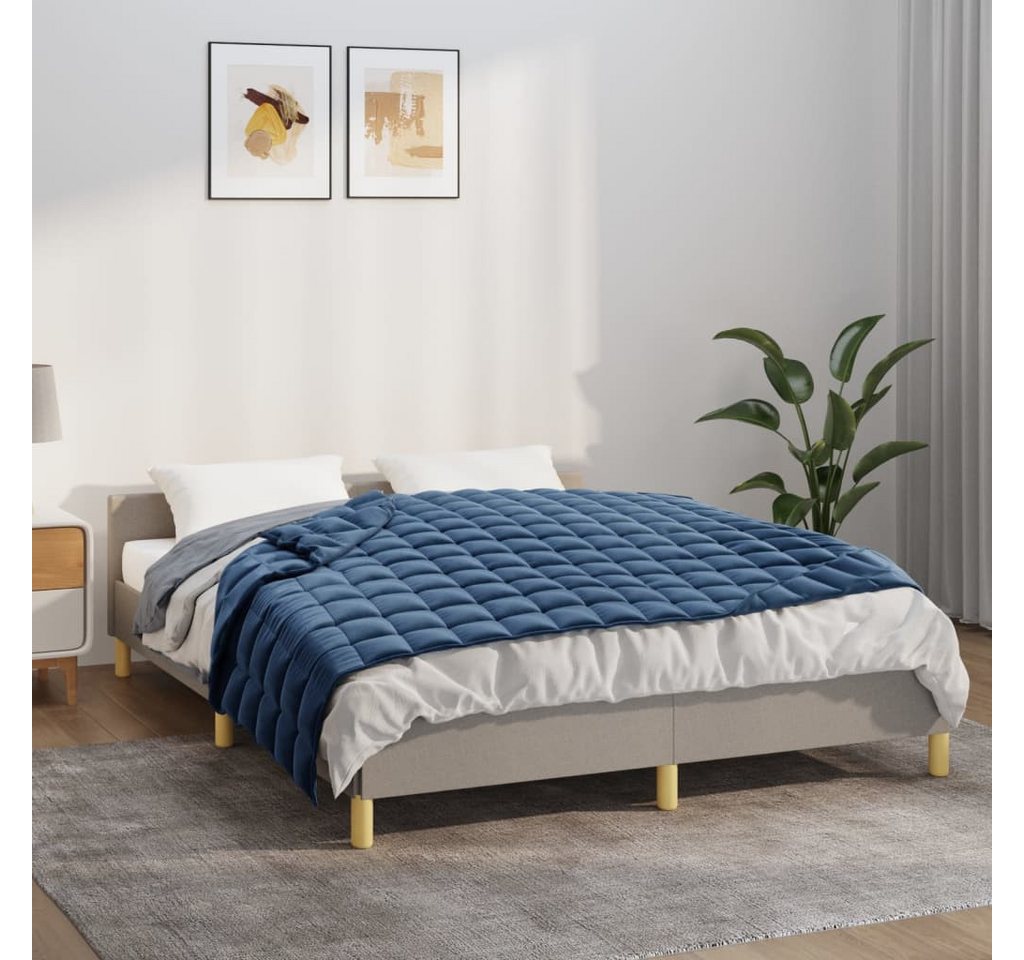 vidaXL Einziehdecke Gewichtsdecke Blau 152x203 cm 7 kg Stoff Bettdecke vidaXL Einziehdecke Gewichtsdecke Blau 152x203 cm 7 kg Stoff Bettdecke von vidaXL
