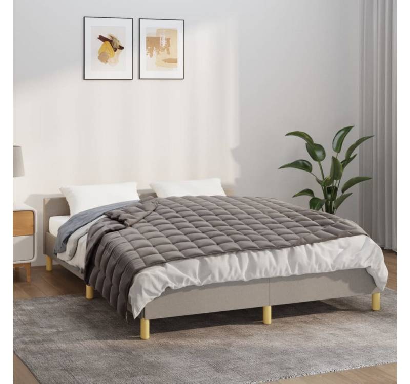 vidaXL Einziehdecke Gewichtsdecke Grau 122x183 cm 9 kg Stoff Bettdecke von vidaXL