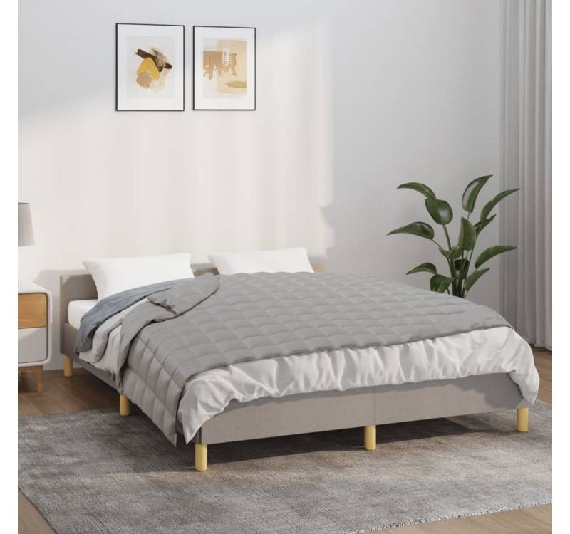 vidaXL Einziehdecke Gewichtsdecke Grau 135x200 cm 6 kg Stoff Bettdecke von vidaXL