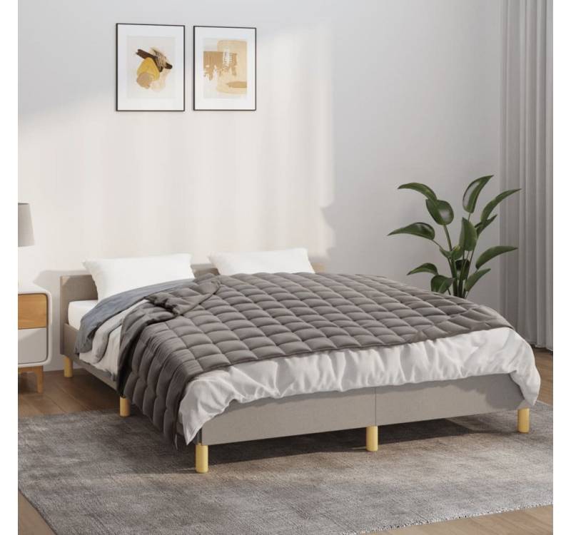 vidaXL Einziehdecke Gewichtsdecke Grau 138x200 cm 10 kg Stoff Bettdecke von vidaXL