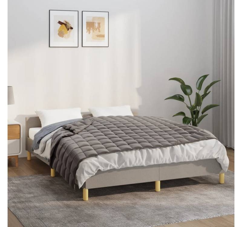 vidaXL Einziehdecke Gewichtsdecke Grau 152x203 cm 7 kg Stoff Bettdecke von vidaXL