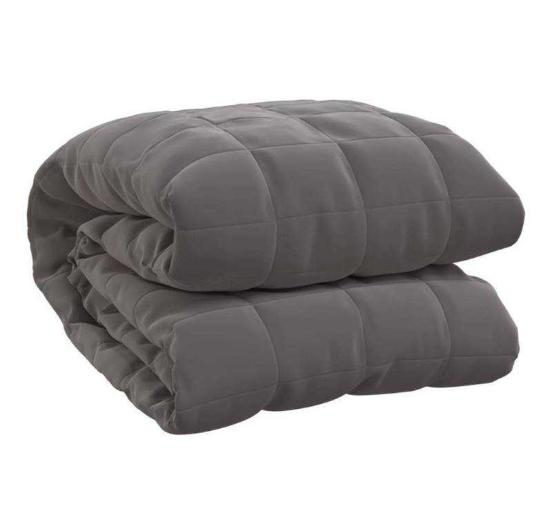 vidaXL Einziehdecke Gewichtsdecke Grau 155x220 cm 11 kg Stoff Bettdecke von vidaXL