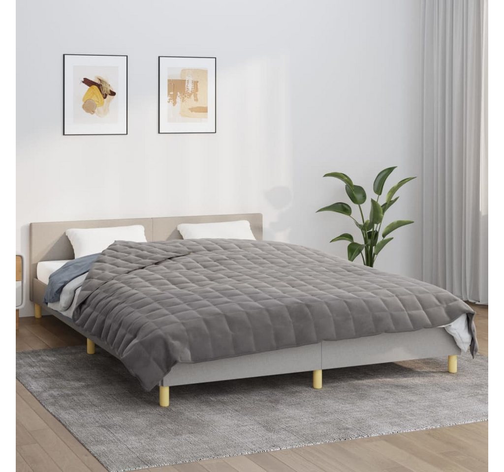 vidaXL Einziehdecke Gewichtsdecke Grau 220x235 cm 15 kg Stoff Bettdecke vidaXL Einziehdecke Gewichtsdecke Grau 220x235 cm 15 kg Stoff Bettdecke von vidaXL