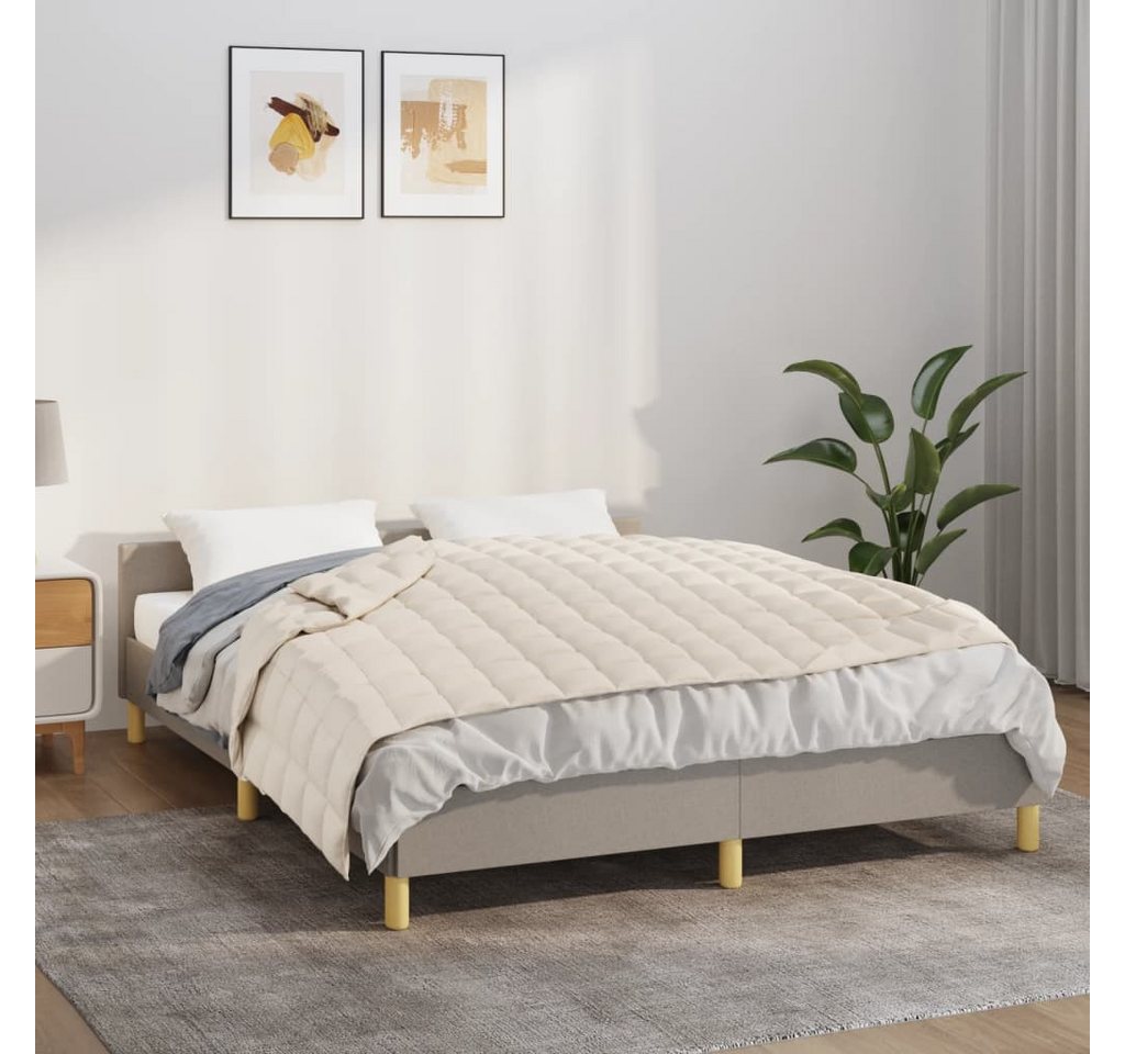 vidaXL Einziehdecke Gewichtsdecke Hellcreme 122x183 cm 5 kg Stoff Bettdecke vidaXL Einziehdecke Gewichtsdecke Hellcreme 122x183 cm 5 kg Stoff Bettdecke von vidaXL