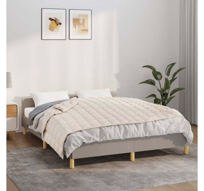 vidaXL Einziehdecke Gewichtsdecke Hellcreme 140x200 cm 10 kg Stoff Bettdecke von vidaXL