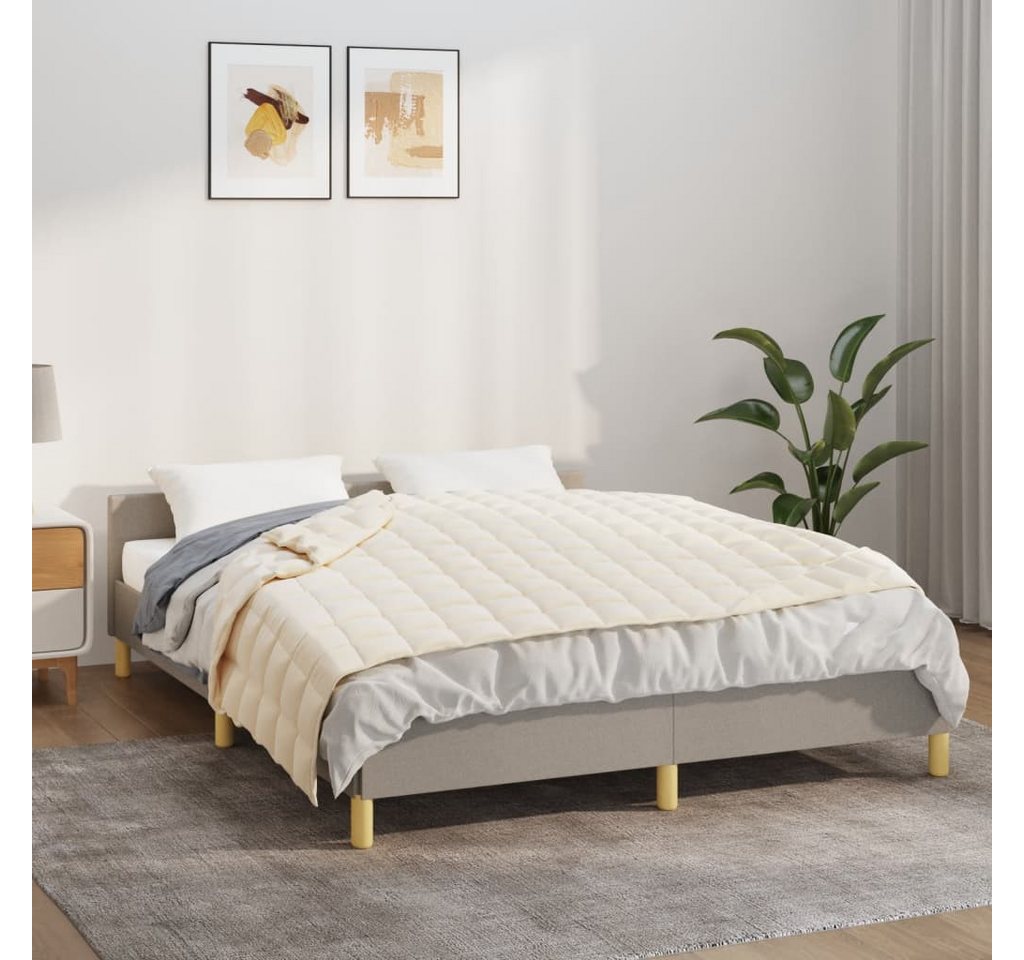 vidaXL Einziehdecke Gewichtsdecke Hellcreme 150x200 cm 7 kg Stoff Bettdecke vidaXL Einziehdecke Gewichtsdecke Hellcreme 150x200 cm 7 kg Stoff Bettdecke von vidaXL