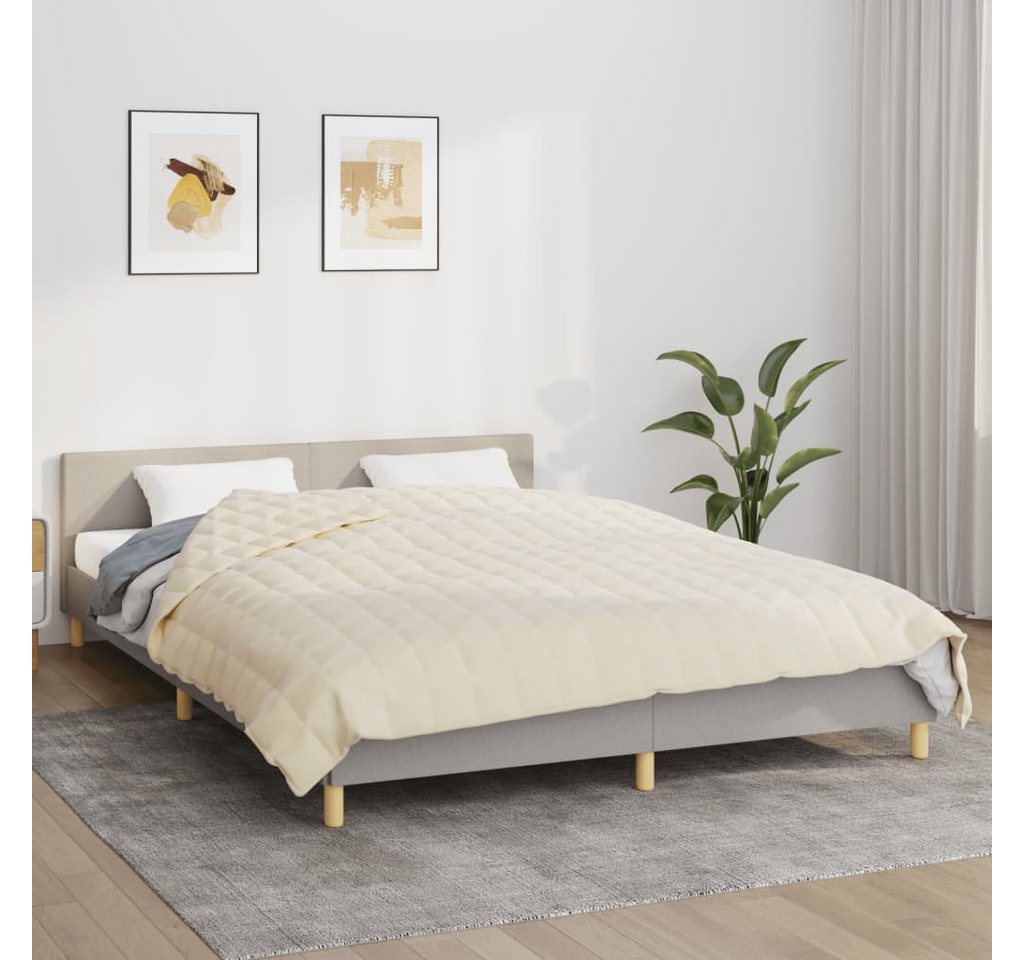 vidaXL Einziehdecke Gewichtsdecke Hellcreme 200x220 cm 13 kg Stoff Bettdecke vidaXL Einziehdecke Gewichtsdecke Hellcreme 200x220 cm 13 kg Stoff Bettdecke von vidaXL
