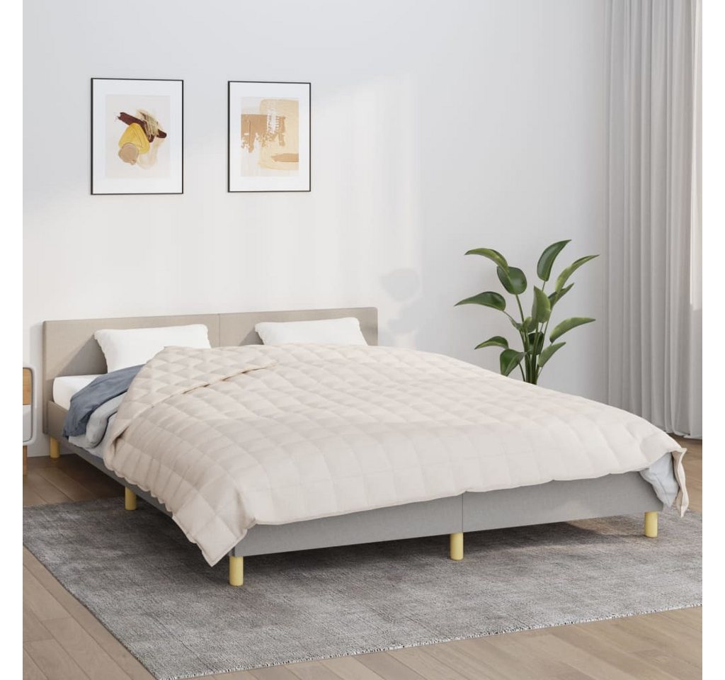 vidaXL Einziehdecke Gewichtsdecke Hellcreme 200x225 cm 9 kg Stoff Therapie Bettdecke Einsc vidaXL Einziehdecke Gewichtsdecke Hellcreme 200x225 cm 9 kg Stoff Therapie Bettdecke Einsc von vidaXL