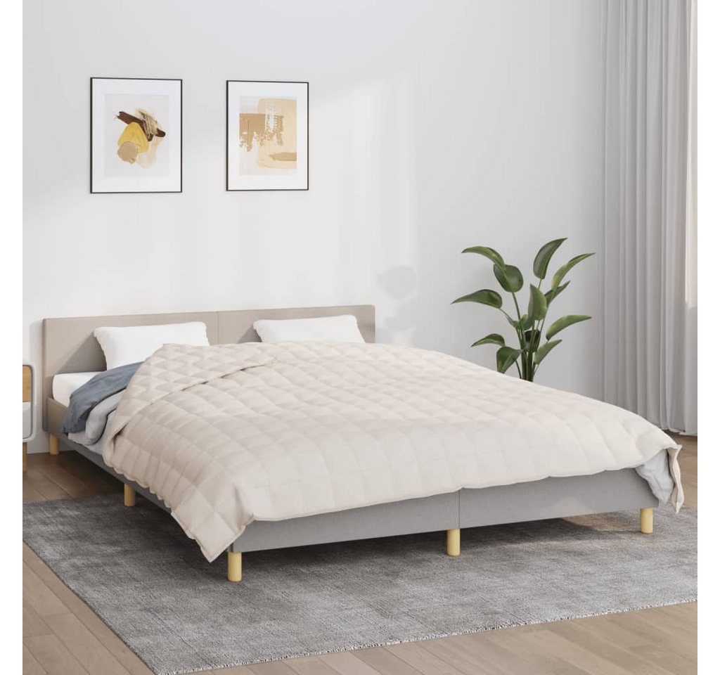 vidaXL Einziehdecke Gewichtsdecke Hellcreme 220x235 cm 11 kg Stoff Therapie Bettdecke Eins vidaXL Einziehdecke Gewichtsdecke Hellcreme 220x235 cm 11 kg Stoff Therapie Bettdecke Eins von vidaXL