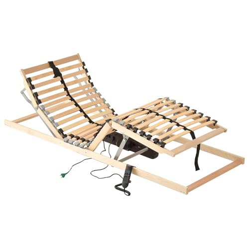 vidaXL Elektrische Lattenbettbasis mit 26 Latten 7 Zonen 90 x 190 cm vidaXL Elektrische Lattenbettbasis mit 26 Latten 7 Zonen 90 x 190 cm von vidaXL