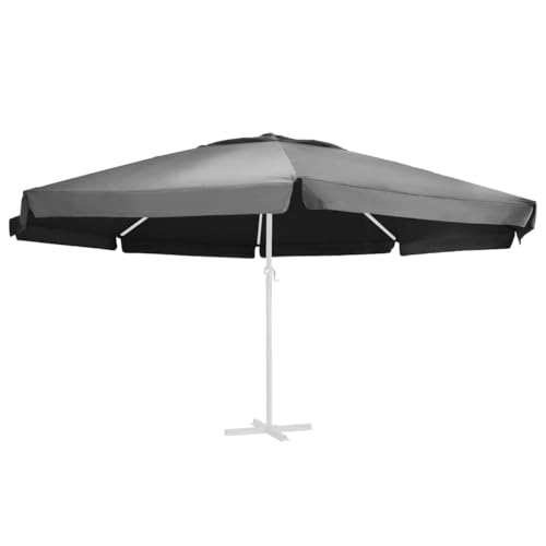 vidaXL Ersatzbezug für Sonnenschirm Sonnenschutz Abdeckung Gartenschirm Stoff Ersetzen Ersatz Bezug Terrassenschirm Sonnenschirmbezug Anthrazit 610cm von vidaXL