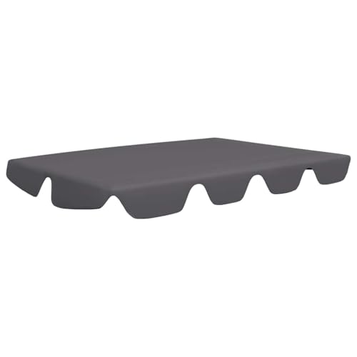 vidaXL Ersatzdach für Hollywoodschaukel Gartenschaukel Dach Dachbezug Schaukeldach Ersatz-Bezug Sonnendach Dachplane Anthrazit 150/130x105/70 cm von vidaXL