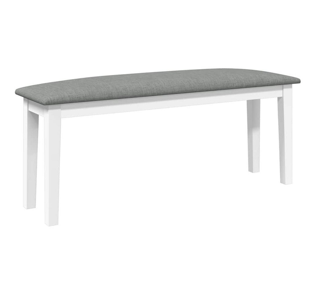 vidaXL Essbank Bank 110 cm Weiß Massivholz Gummibaum von vidaXL